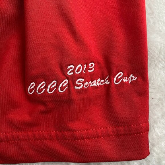 FootJoy Men's Polo Shirt XL Red 2013 CCCC Scratch Cup Embroidered Short Sleeve - Picture 9 of 9